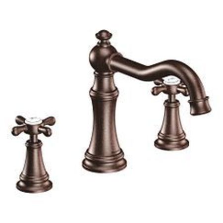 MOEN Two-Handle Roman Tub Faucet Oil Rubbed Bronze TS22101ORB